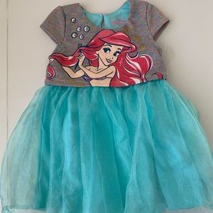 Disney Ariel Mixed Media Dress 2 3 girls